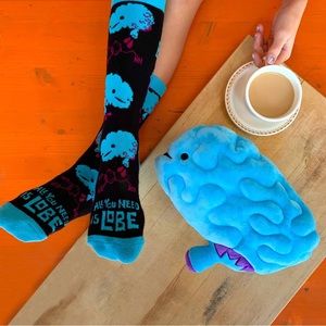 Brain Funny Crew Socks